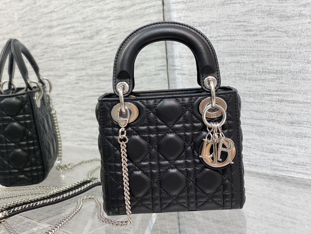 Mini Lady Dior Bag Black Cannage Lambskin